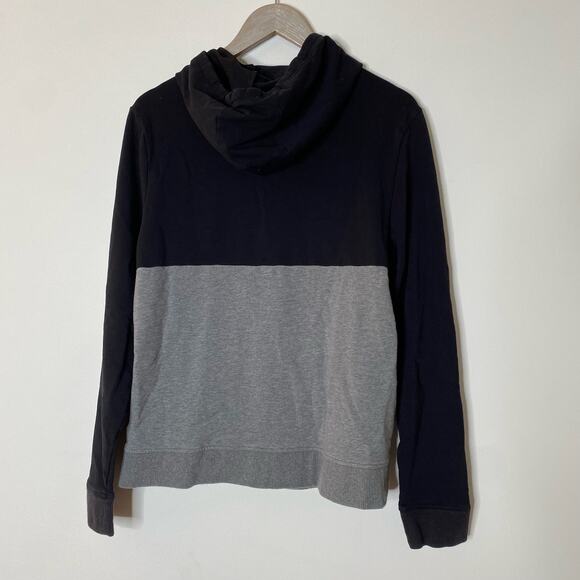 TOMMY JOHN Black Onyx Medium Grey Colorblock Hoodie Soft Stretch Go Anywhere - Picture 7 of 8